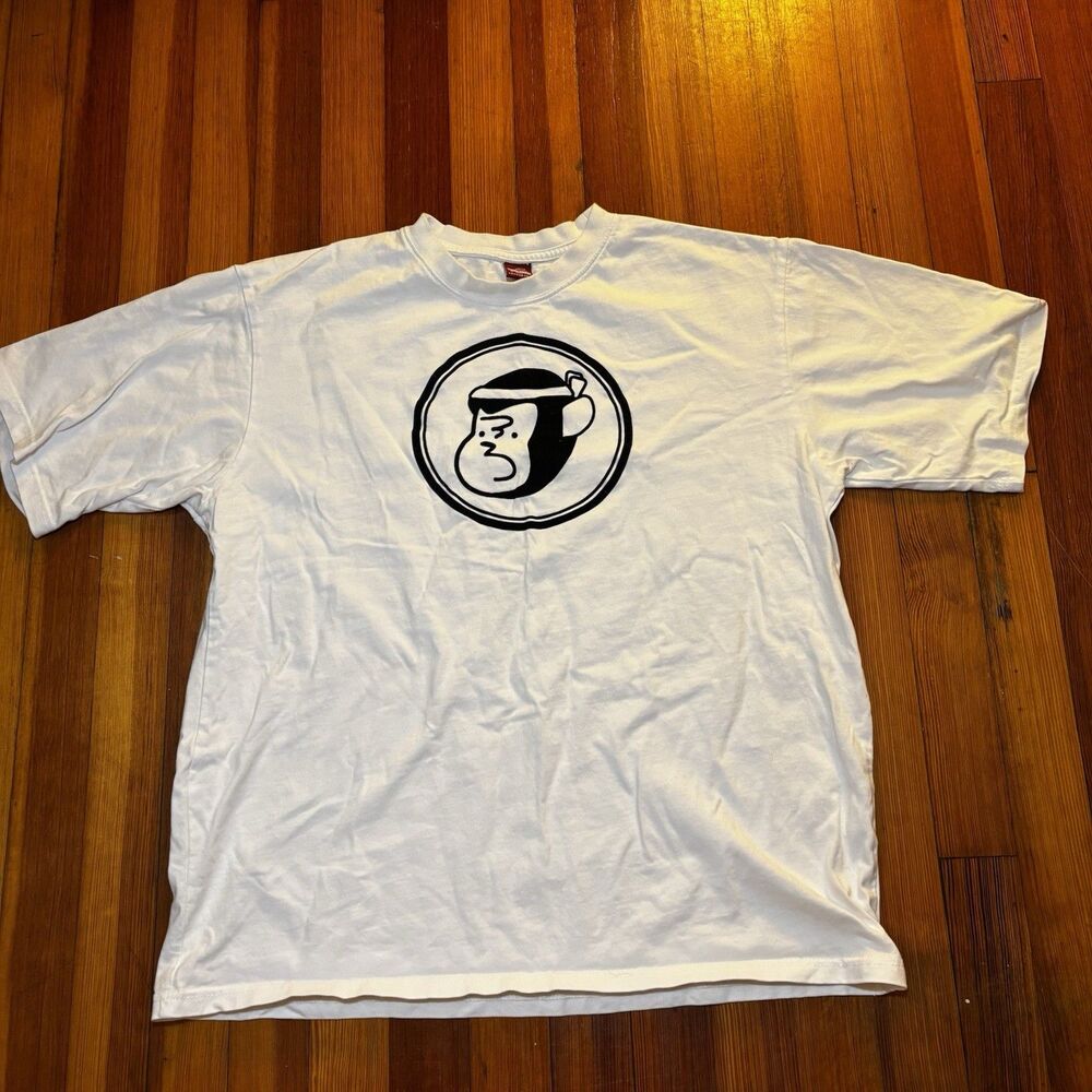 +Nippon DNA Japanese Graphic Tee Felt Patch Monkey Logo Mens L/XL